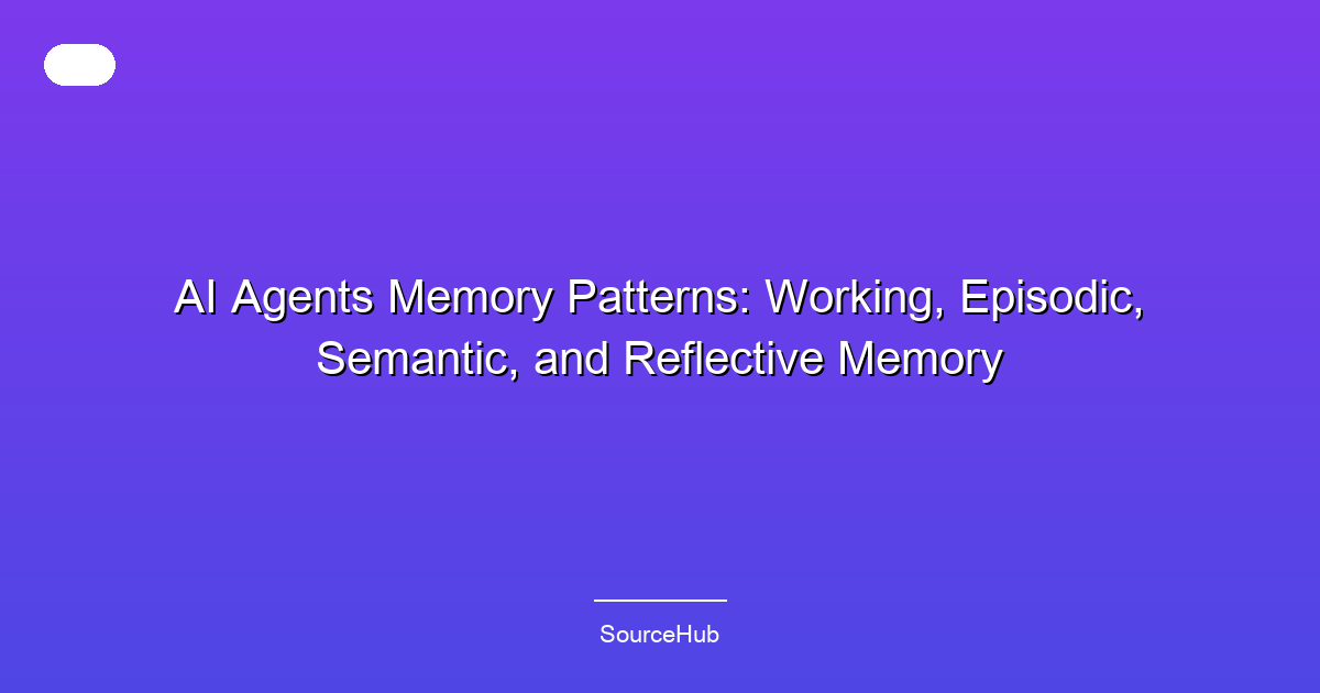 AI Agents Memory Patterns: Working, Episodic, Semantic, and Reflective Memory
