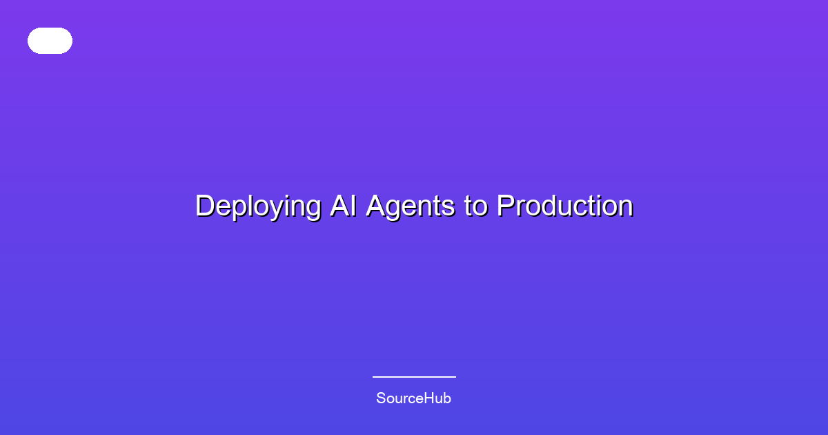 Deploying AI Agents to Production