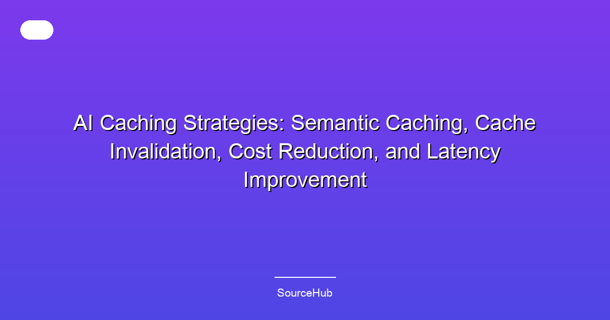 AI Caching Strategies: Semantic Caching, Cache Invalidation, Cost Reduction, and Latency Improvement