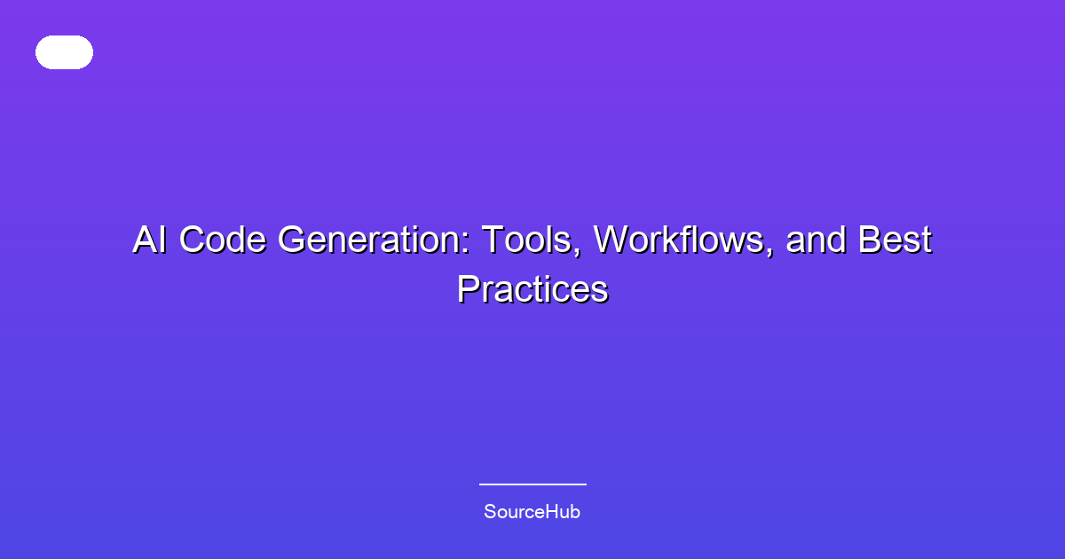 AI Code Generation: Tools, Workflows, and Best Practices