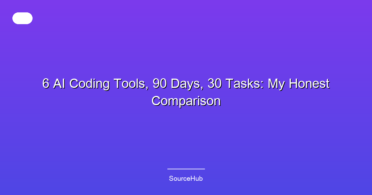 6 AI Coding Tools, 90 Days, 30 Tasks: My Honest Comparison