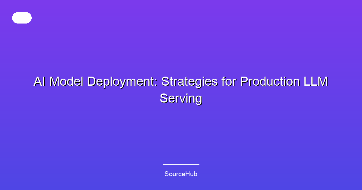 AI Model Deployment: Strategies for Production LLM Serving