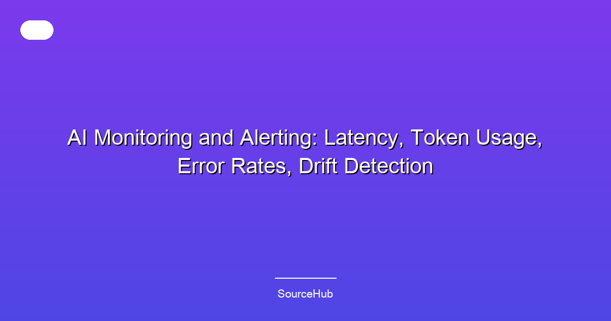 AI Monitoring and Alerting: Latency, Token Usage, Error Rates, Drift Detection