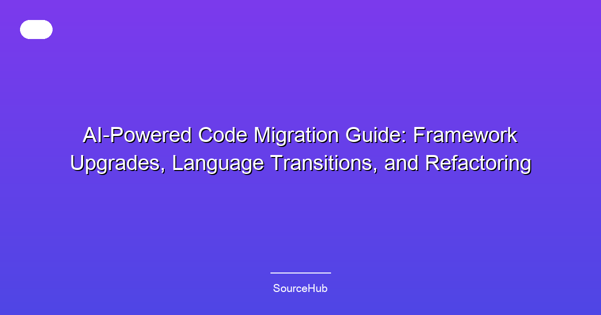 AI-Powered Code Migration Guide: Framework Upgrades, Language Transitions, and Refactoring