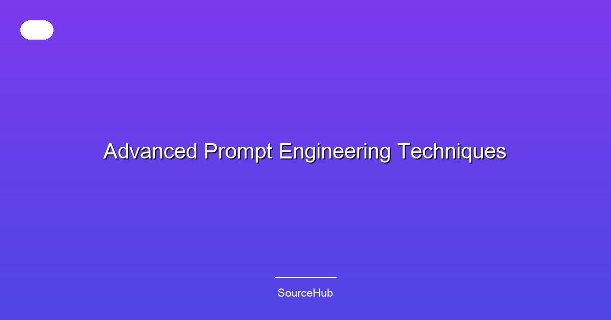 Advanced Prompt Engineering Techniques
