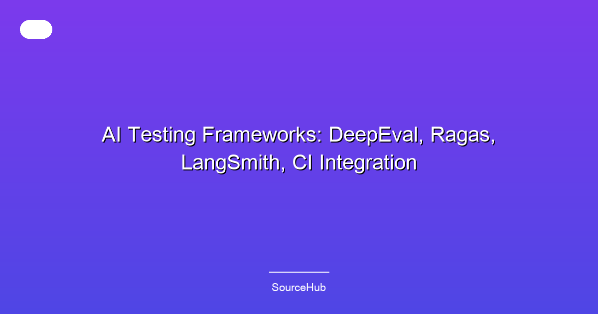 AI Testing Frameworks: DeepEval, Ragas, LangSmith, CI Integration