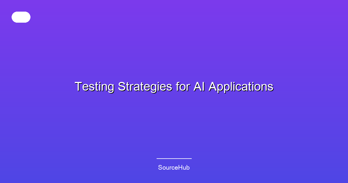Testing Strategies for AI Applications
