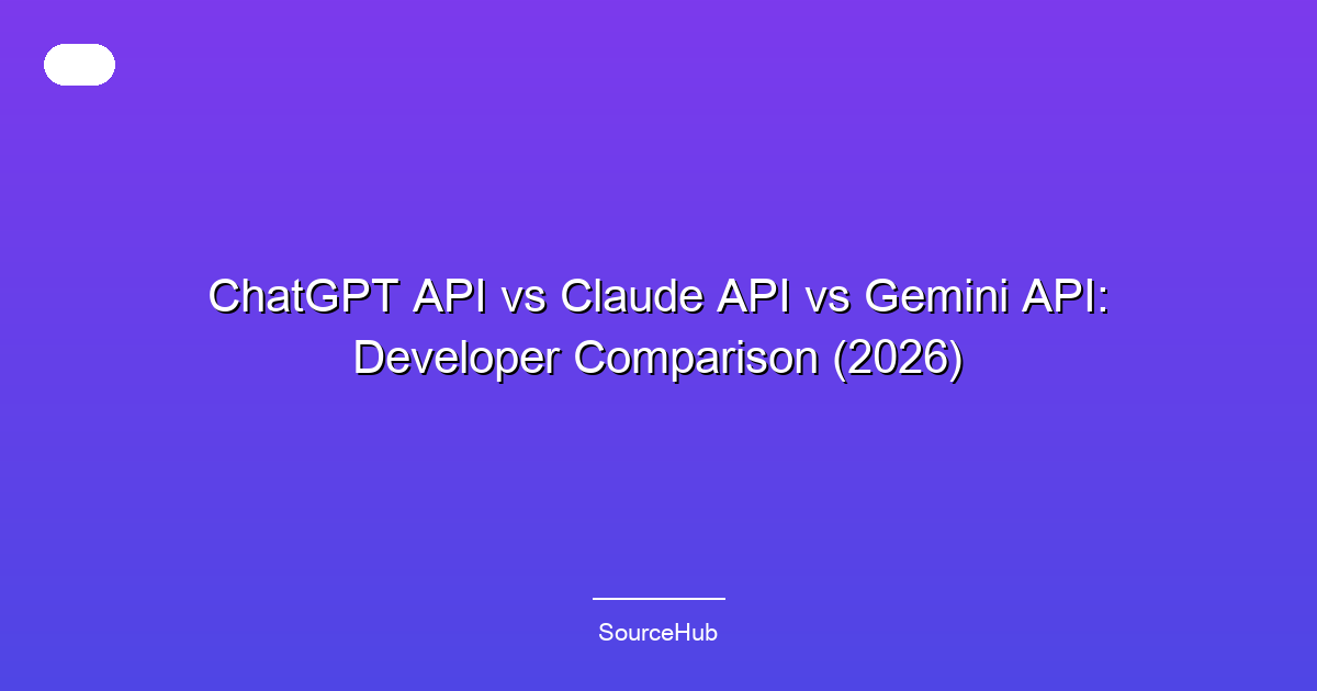ChatGPT API vs Claude API vs Gemini API: Developer Comparison (2026)