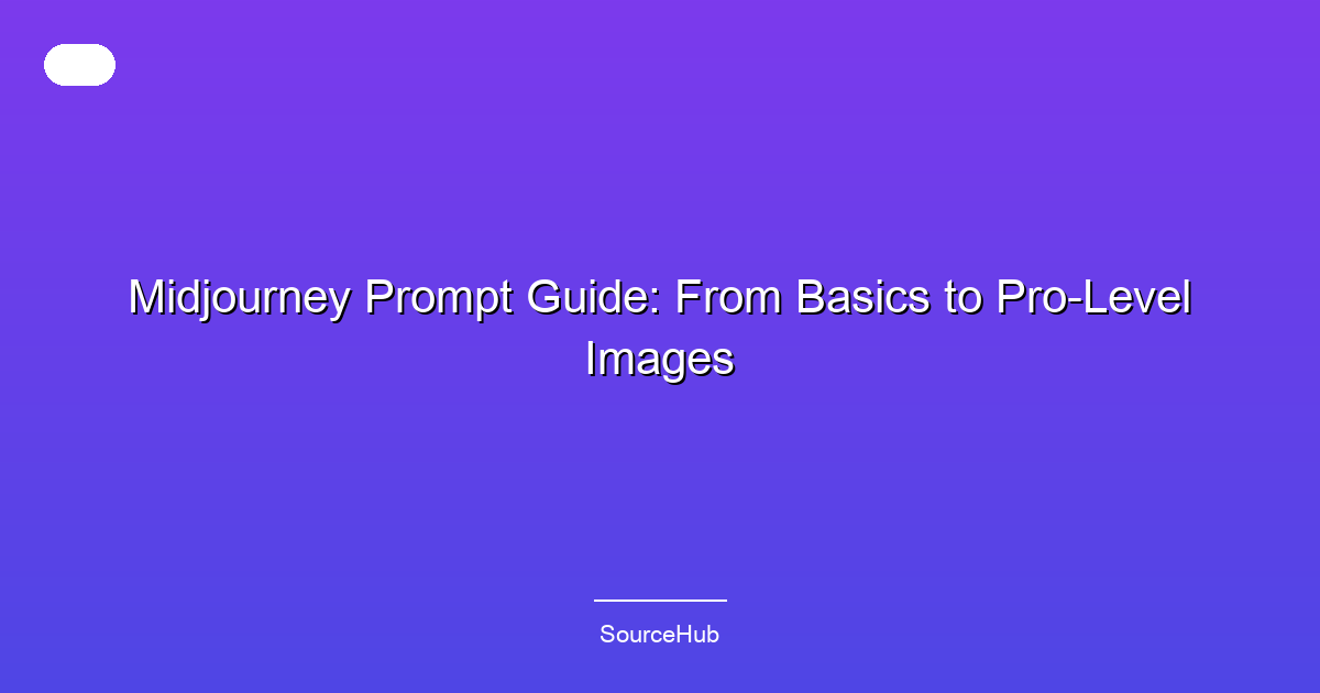 Midjourney Prompt Guide: From Basics to Pro-Level Images