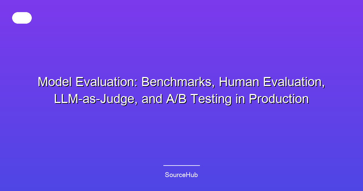 Model Evaluation: Benchmarks, Human Evaluation, LLM-as-Judge, and A/B Testing in Production