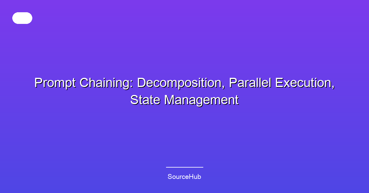 Prompt Chaining: Decomposition, Parallel Execution, State Management