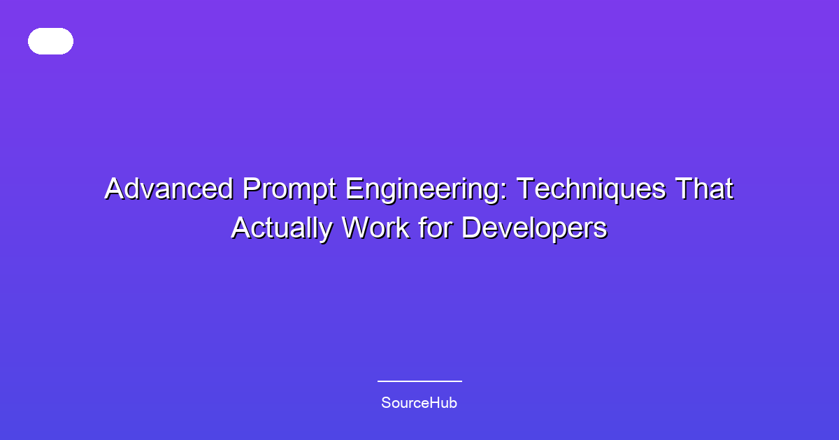 Advanced Prompt Engineering: Techniques That Actually Work for Developers