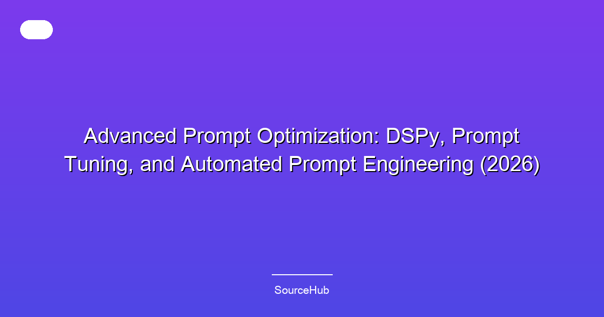 Advanced Prompt Optimization: DSPy, Prompt Tuning, and Automated Prompt Engineering (2026)