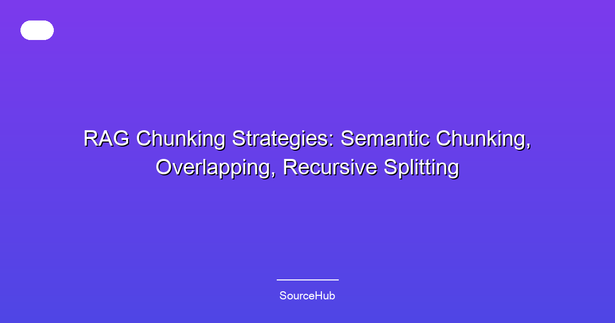 RAG Chunking Strategies: Semantic Chunking, Overlapping, Recursive Splitting