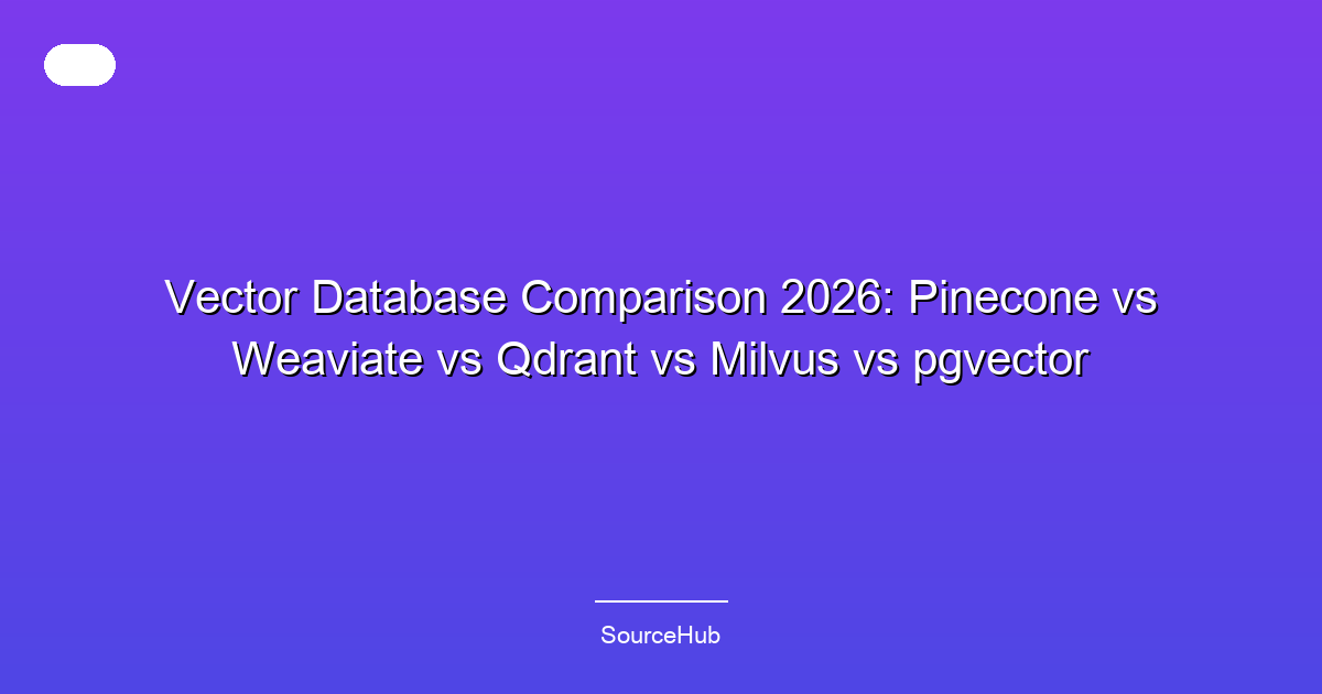 Vector Database Comparison 2026: Pinecone vs Weaviate vs Qdrant vs Milvus vs pgvector
