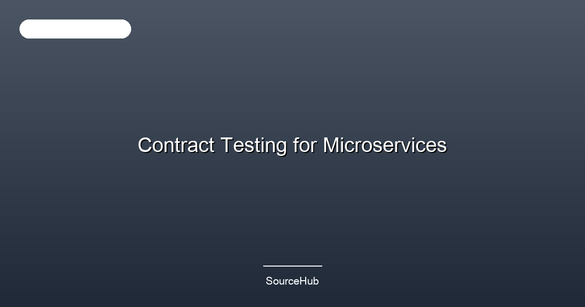 Contract Testing for Microservices