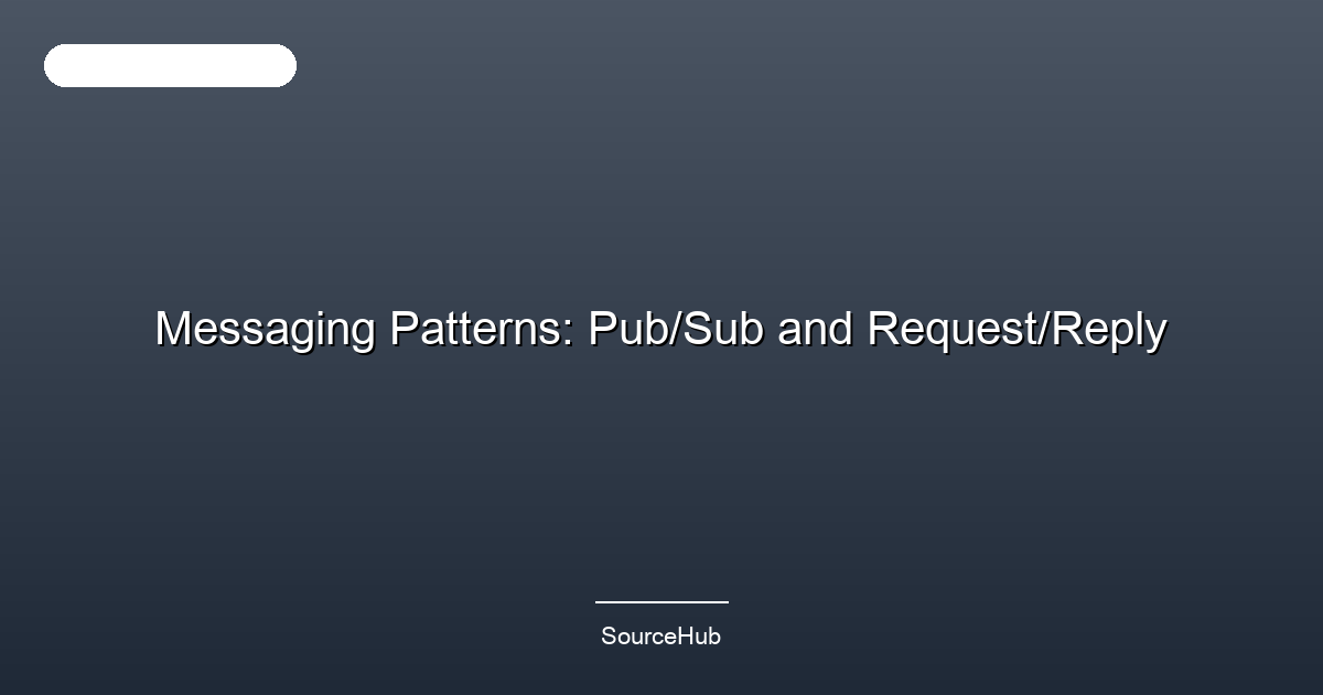 Messaging Patterns: Pub/Sub and Request/Reply