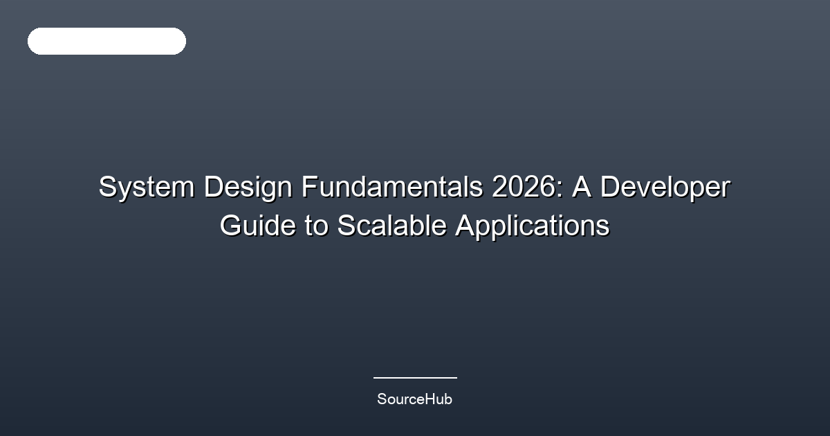System Design Fundamentals 2026: A Developer Guide to Scalable Applications
