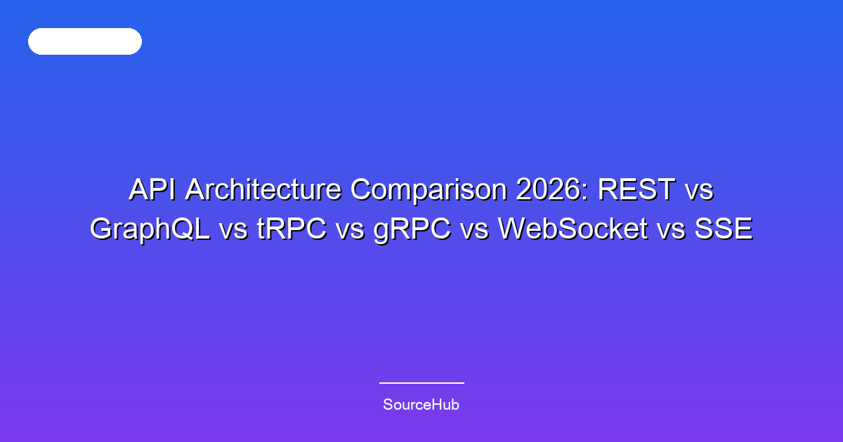 API Architecture Comparison 2026: REST vs GraphQL vs tRPC vs gRPC vs WebSocket vs SSE
