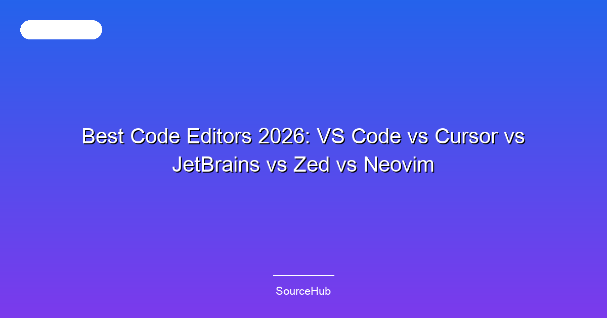 Best Code Editors 2026: VS Code vs Cursor vs JetBrains vs Zed vs Neovim