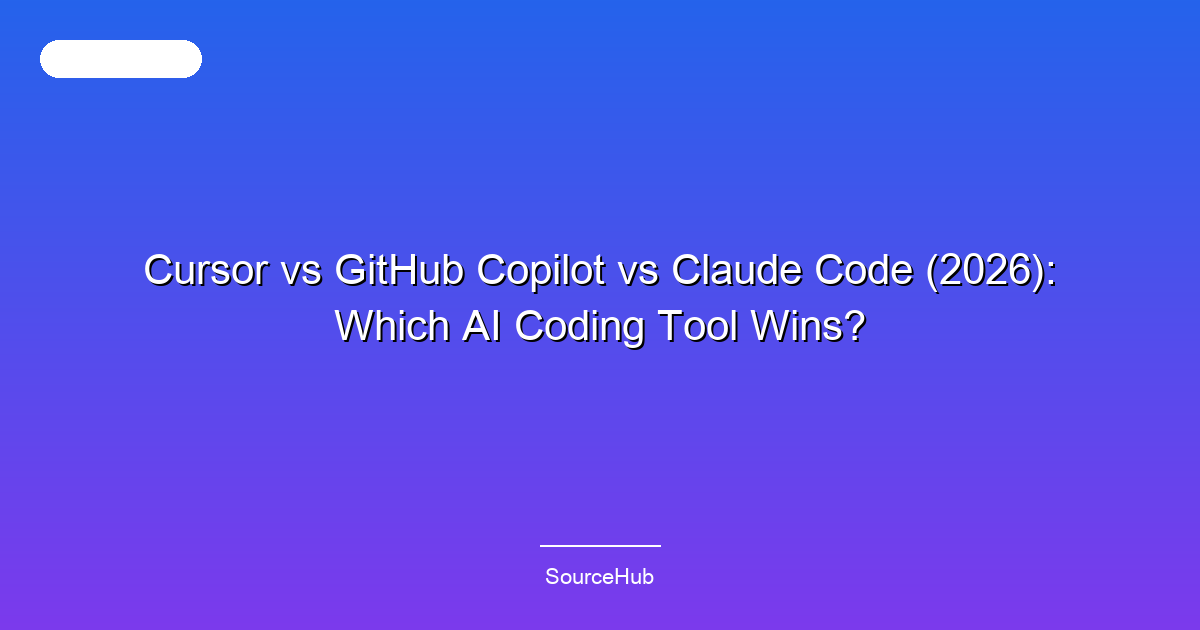 Cursor vs GitHub Copilot vs Claude Code (2026): Which AI Coding Tool Wins?