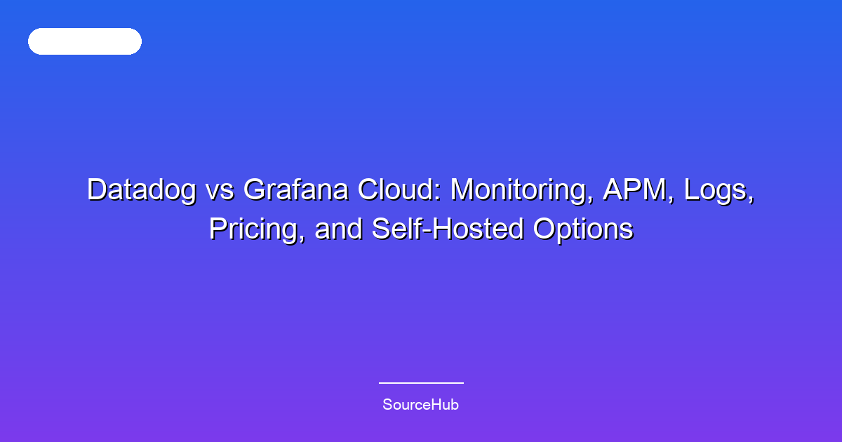 Datadog vs Grafana Cloud: Monitoring, APM, Logs, Pricing, and Self-Hosted Options