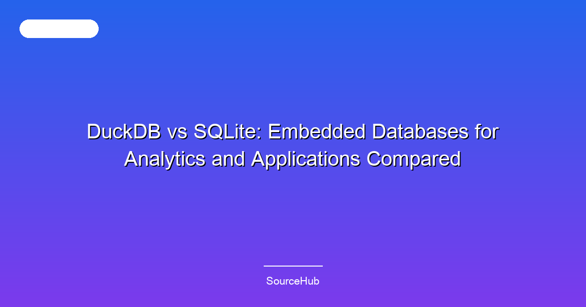 DuckDB vs SQLite: Embedded Databases for Analytics and Applications Compared