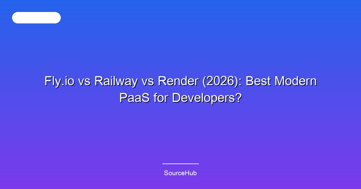 Fly.io vs Railway vs Render (2026): Best Modern PaaS for Developers?