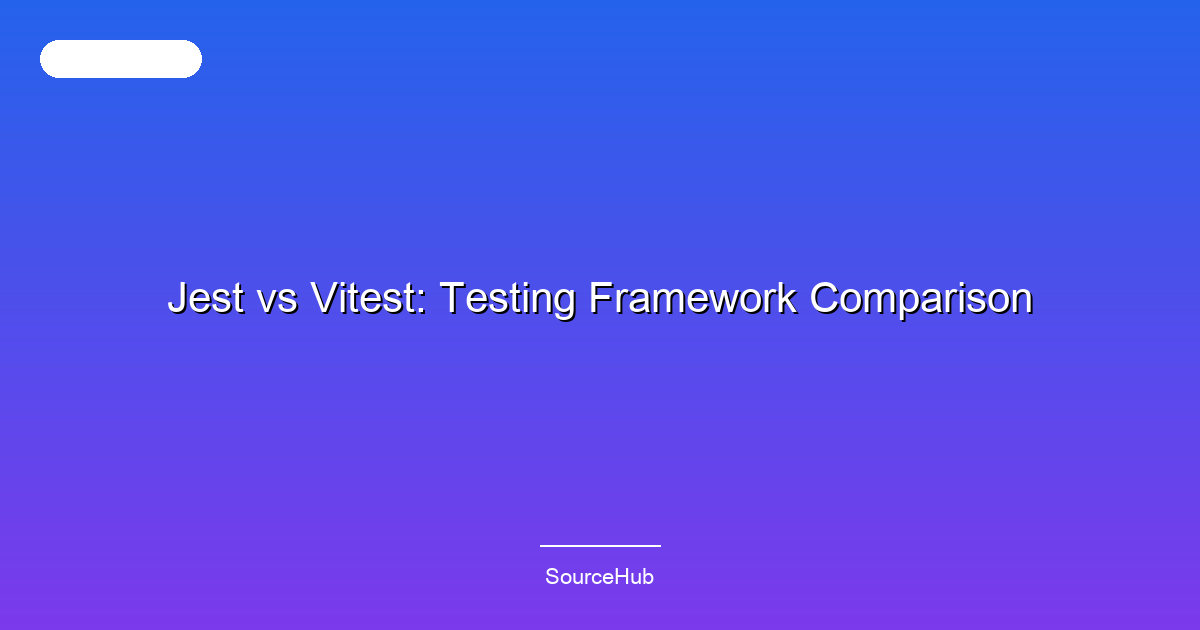 Jest vs Vitest: Testing Framework Comparison