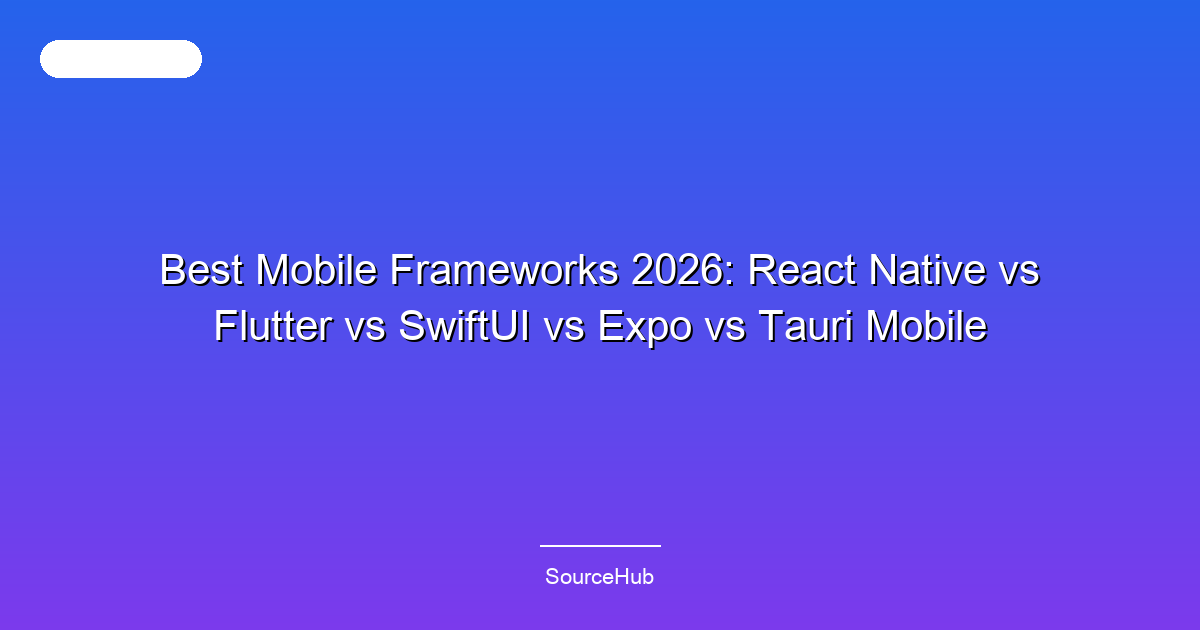 Best Mobile Frameworks 2026: React Native vs Flutter vs SwiftUI vs Expo vs Tauri Mobile