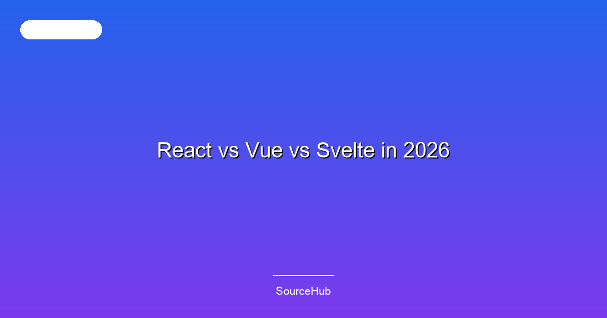 React vs Vue vs Svelte in 2026