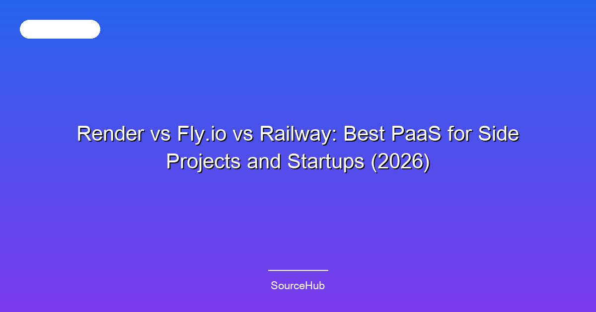 Render vs Fly.io vs Railway: Best PaaS for Side Projects and Startups (2026)