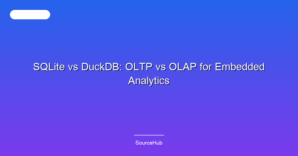 SQLite vs DuckDB: OLTP vs OLAP for Embedded Analytics