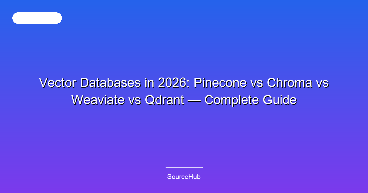 Vector Databases in 2026: Pinecone vs Chroma vs Weaviate vs Qdrant — Complete Guide