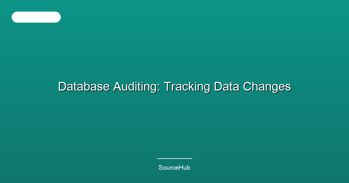 Database Auditing: Tracking Data Changes
