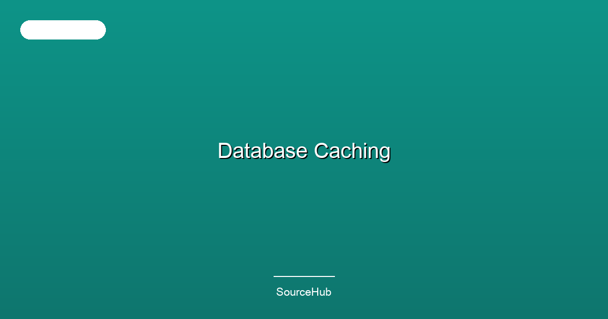 Database Caching