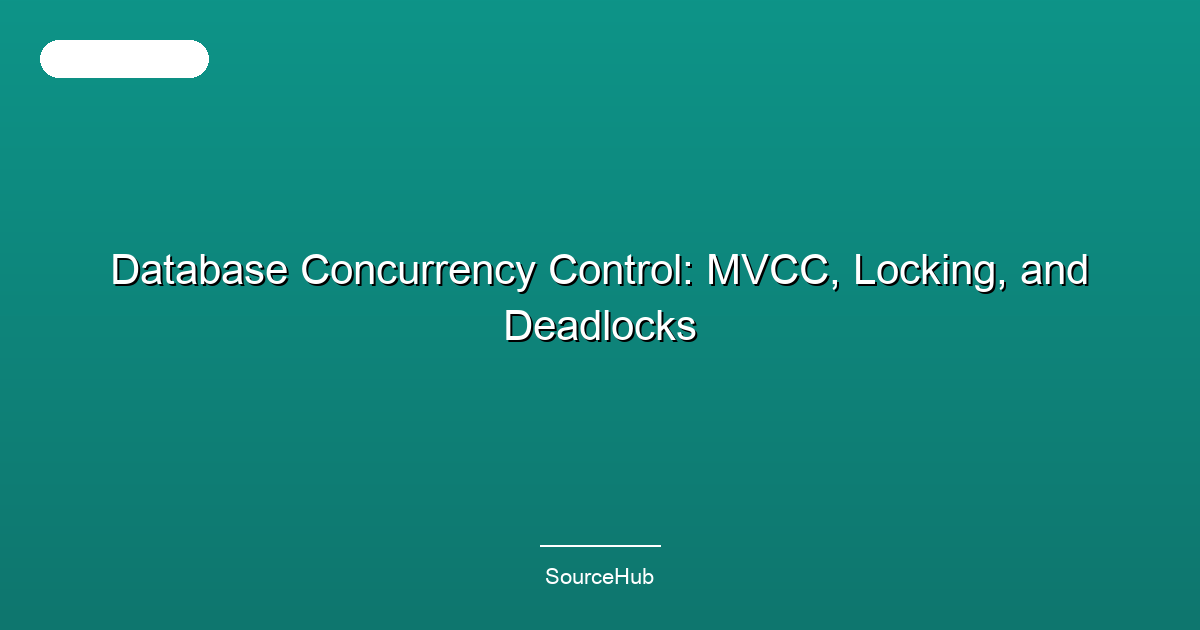 Database Concurrency Control: MVCC, Locking, and Deadlocks