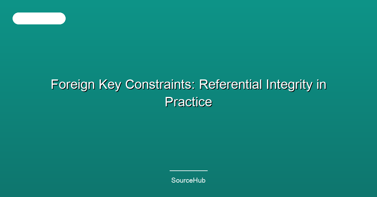 Foreign Key Constraints: Referential Integrity in Practice