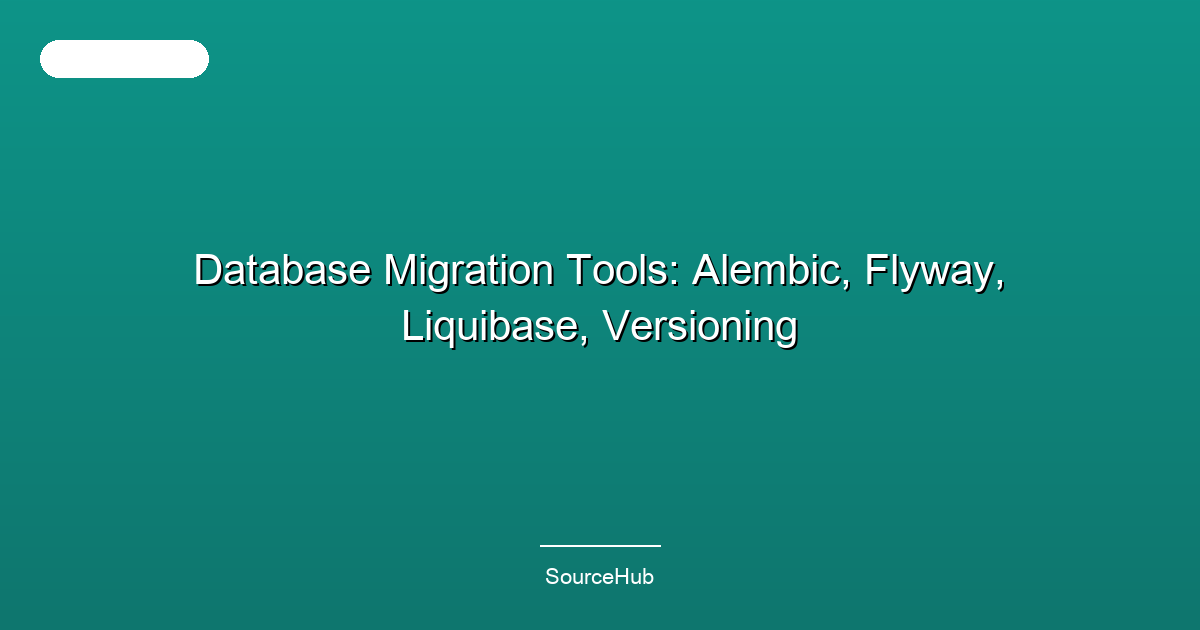 Database Migration Tools: Alembic, Flyway, Liquibase, Versioning