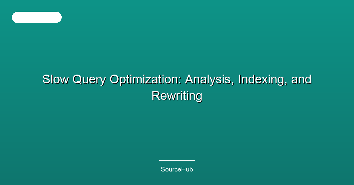 Slow Query Optimization: Analysis, Indexing, and Rewriting