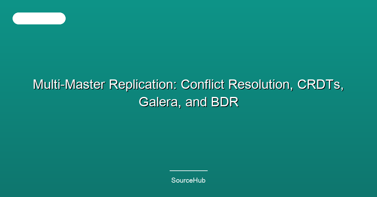 Multi-Master Replication: Conflict Resolution, CRDTs, Galera, and BDR