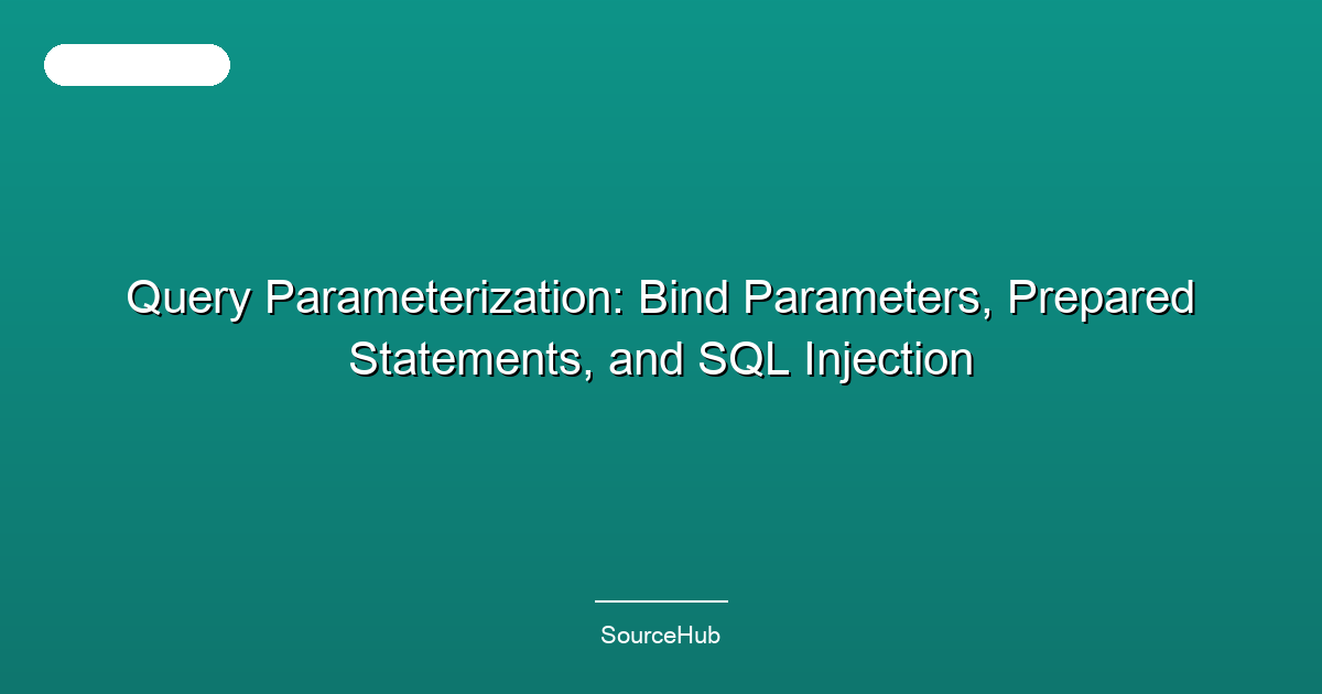 Query Parameterization: Bind Parameters, Prepared Statements, and SQL Injection