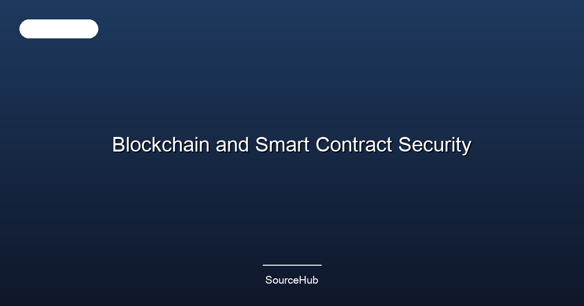 Blockchain and Smart Contract Security