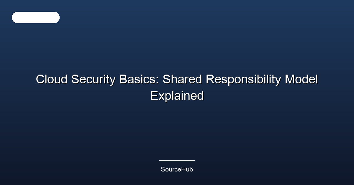 Cloud Security Basics: Shared Responsibility Model Explained