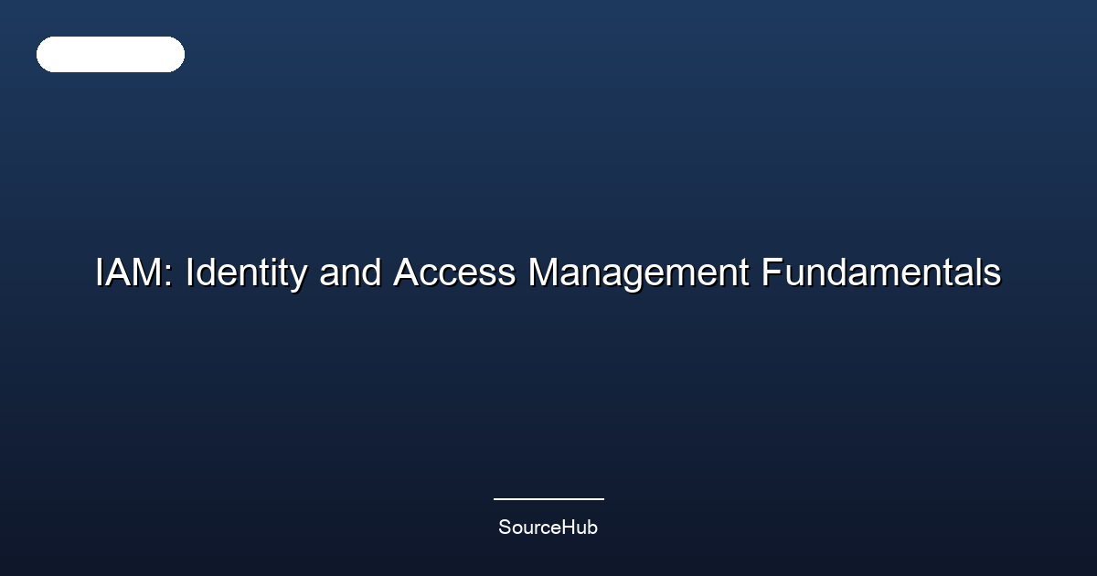 IAM: Identity and Access Management Fundamentals