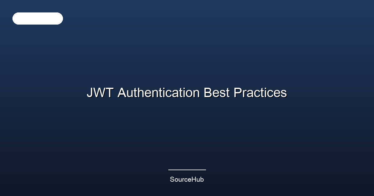 JWT Authentication Best Practices