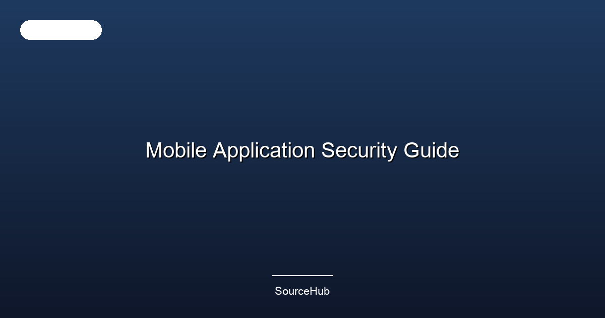 Mobile Application Security Guide