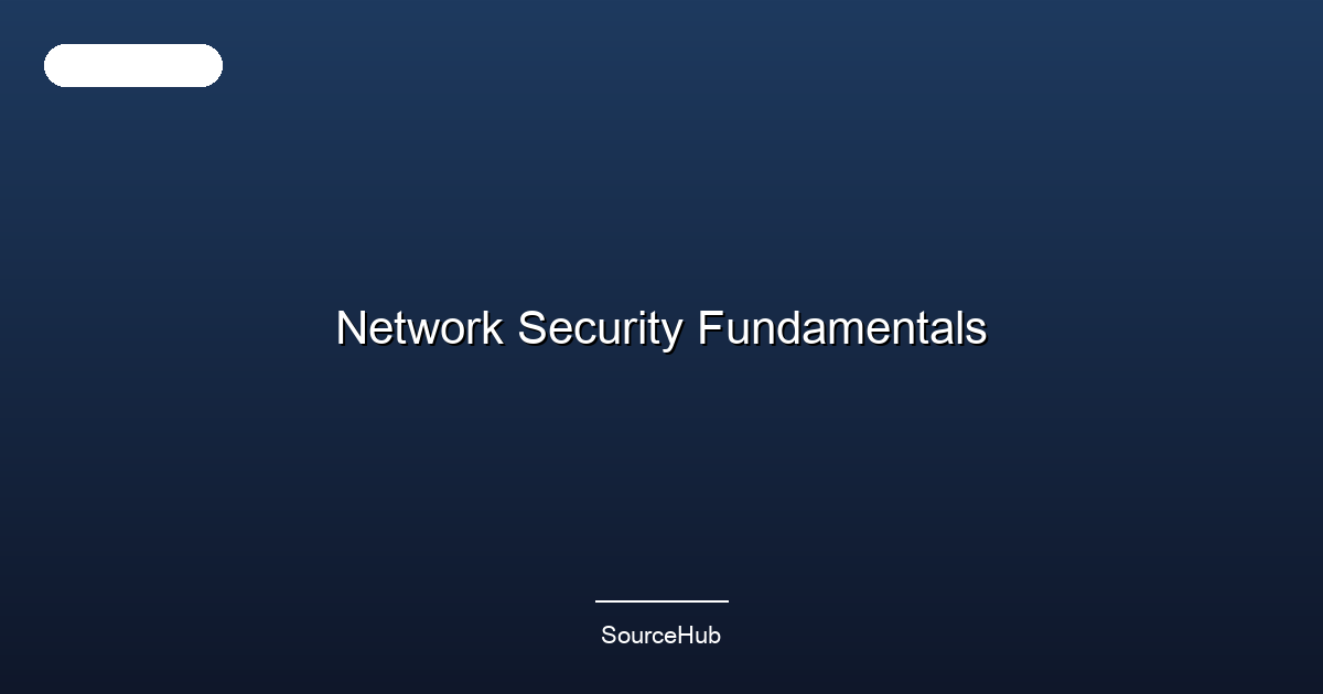 Network Security Fundamentals