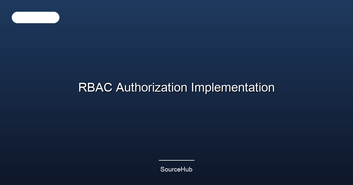 RBAC Authorization Implementation