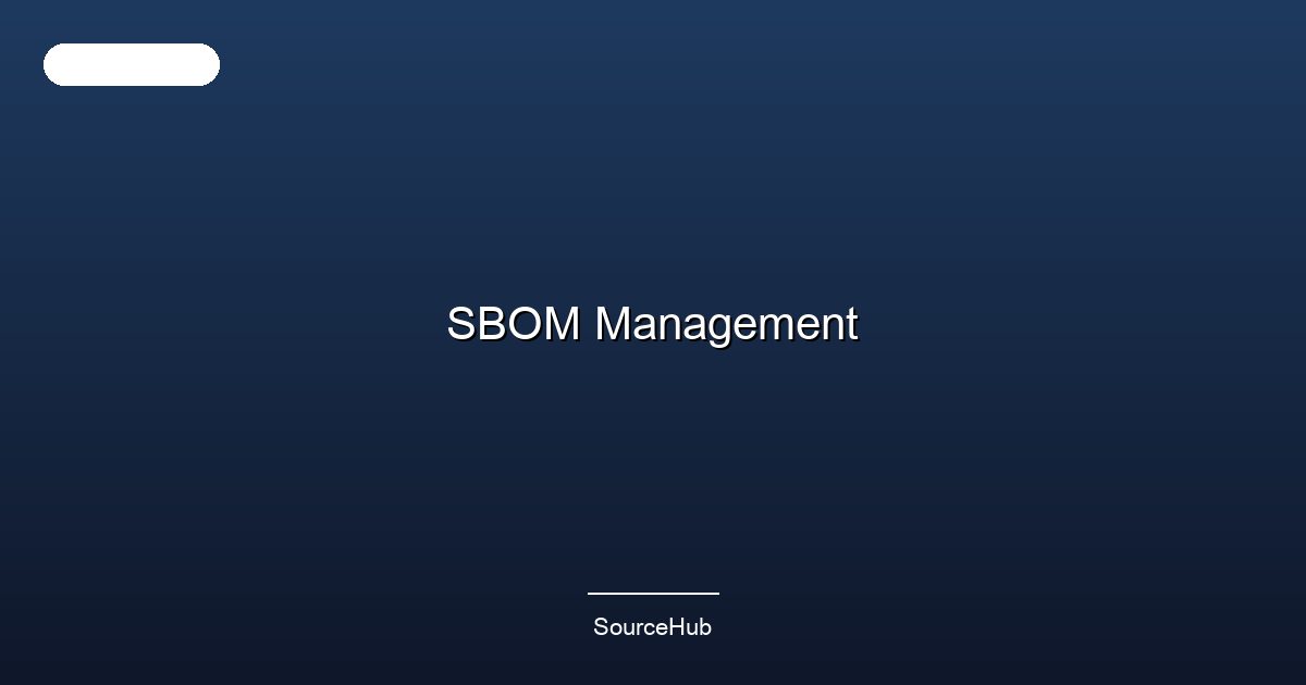 SBOM Management